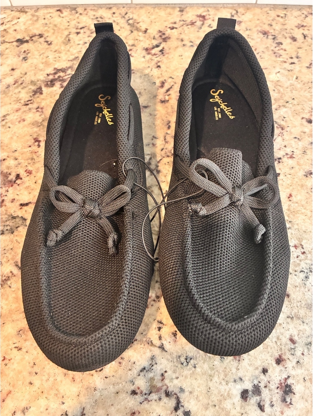 Seychelles Women's Black Textile Slip-On Loafers Size 8